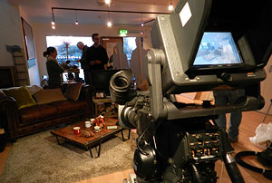 The Autumnwatch set at WWT Slimbridge