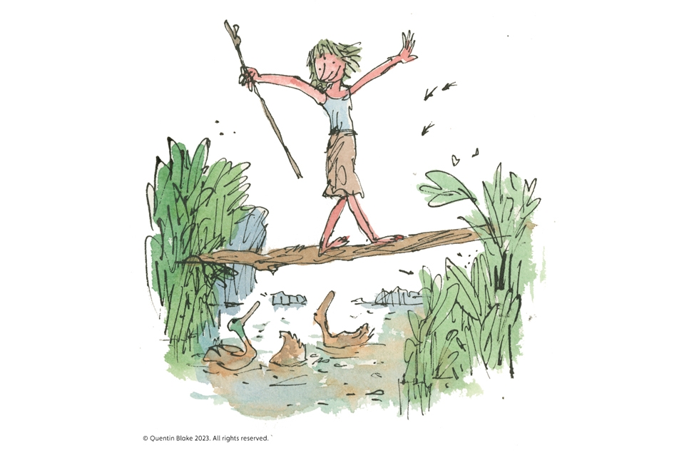 Quentin Blake art draws people to Caerlaverock Wetland Centre.