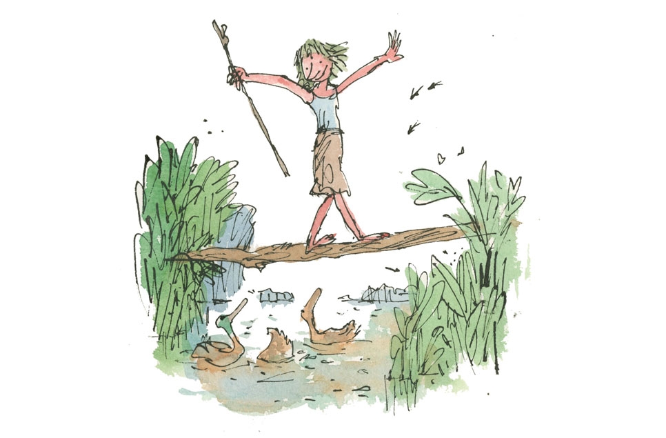 Quentin Blake art draws people to UK wetlands